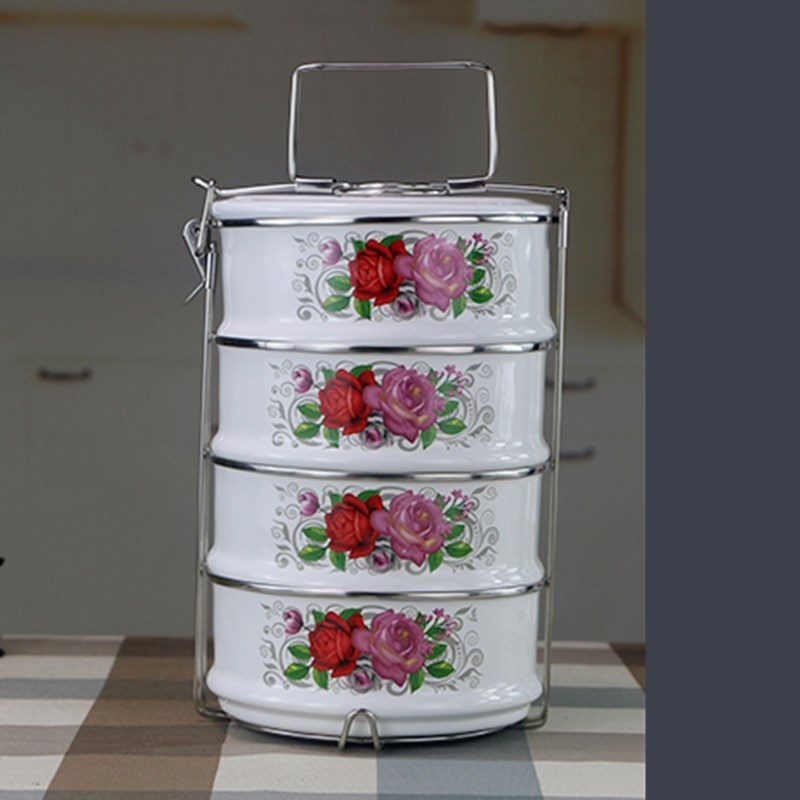 법랑도시락 다층 도시락 도시락 보관용 그릇 도시락 에나멜 법랑 찬합 제대로 옛날감성 희귀템 36,400원