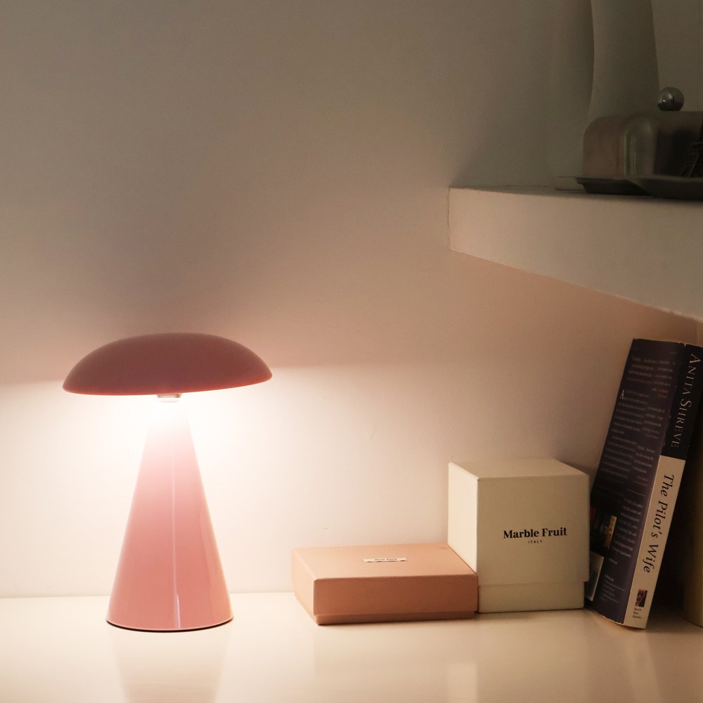 아르킨 루나 머쉬룸 스탠드 LED 램프 무드등 미드센츄리 무선 버섯 조명, 핑크 42,000원
