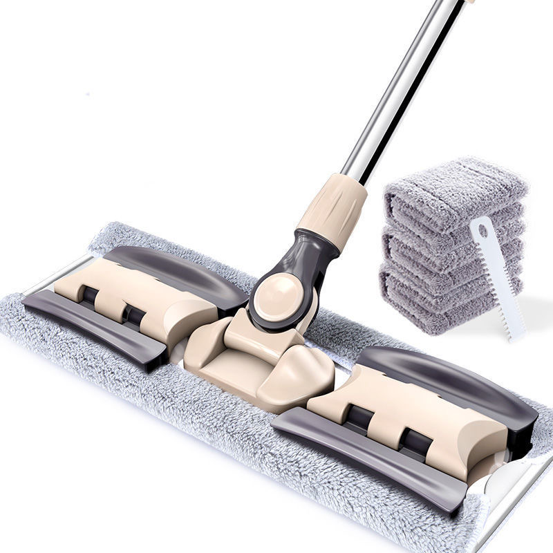 ZOZOFO 다용도 클립형 막대걸레+극세사 리필4매 밀대 세트 커피색 15,650원