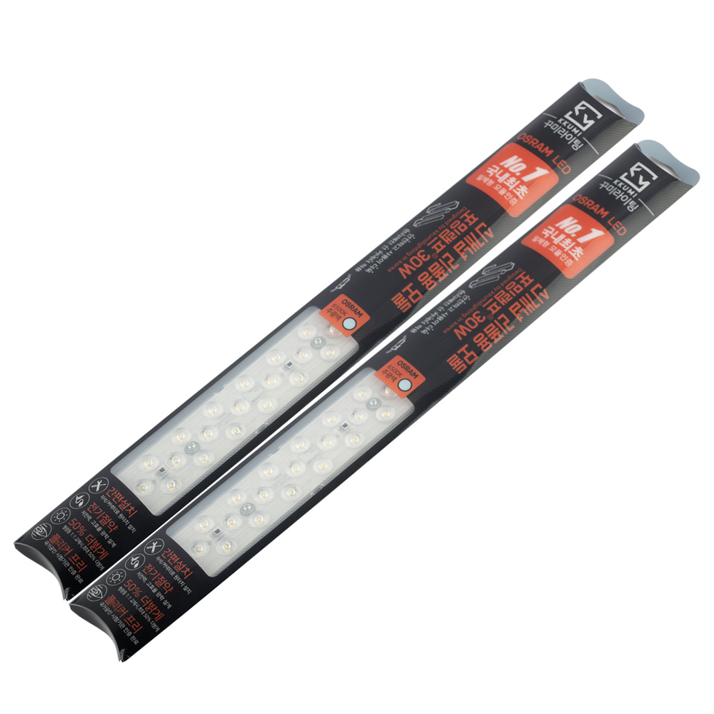 꾸미라이팅 OSRAM칩 LED모듈 30W 포밍램프 일체형 LED형광등 단자 2p + 스페이서 3p 세트, 주백색, 2세트 25,990원