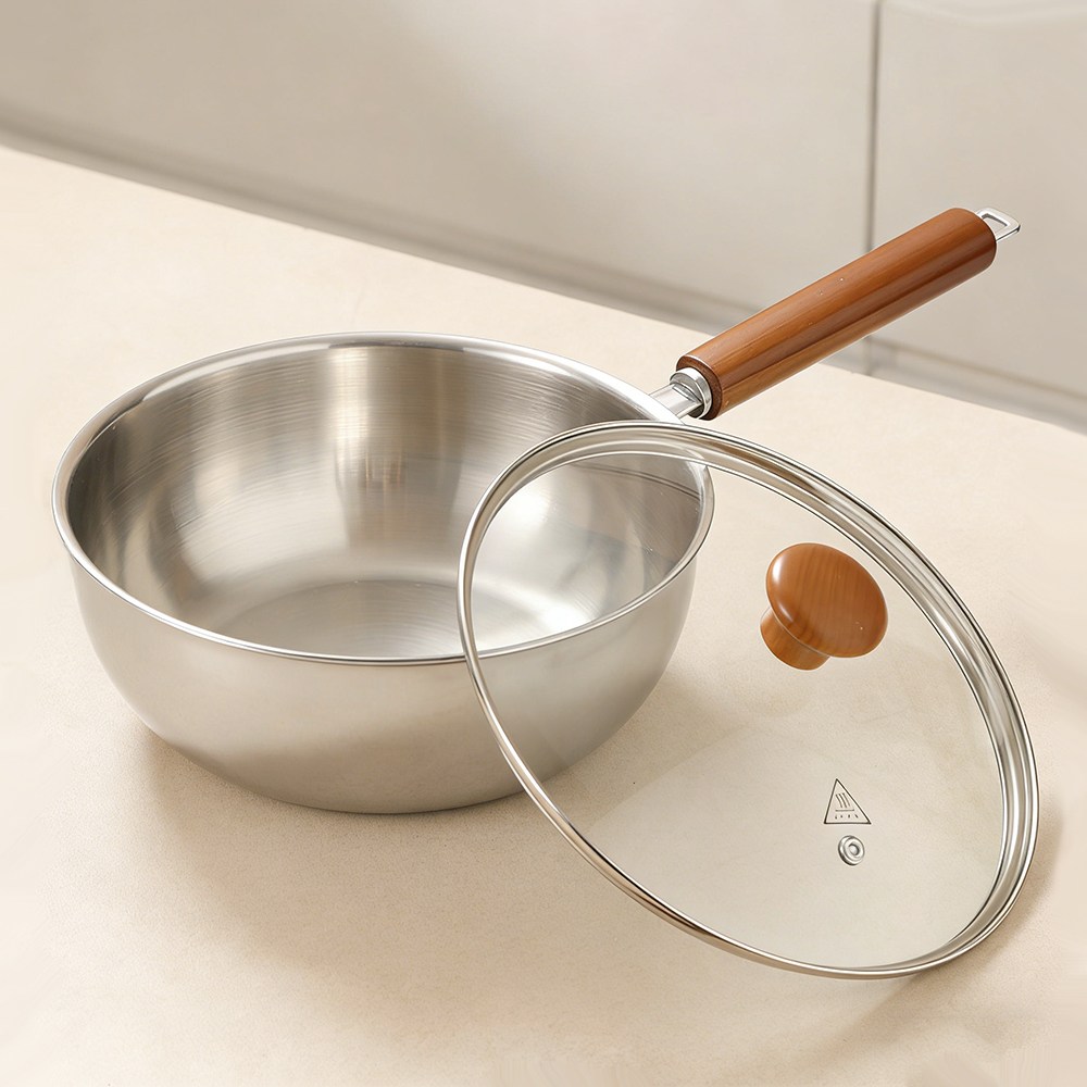 CookNest IH 통3중 316 스텐 궁중팬 인덕션 멀티팟 편수 냄비, 1개, 은색, 24cm 39,800원