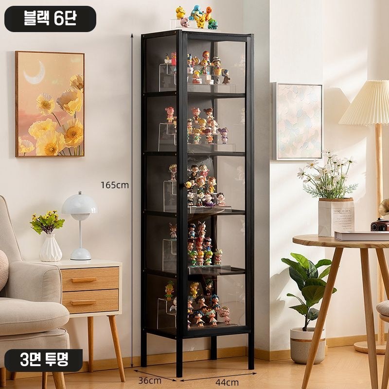 클리어 피규어 장식장 아크릴 케이스 가방 피규어 보관함 장식장 거실진열장 피규어 수납장, 블랙 119,000원