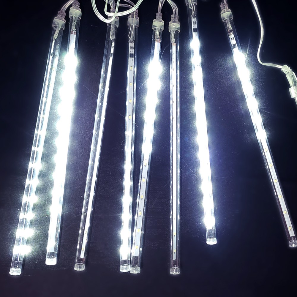 아리조명 빛이 흐르는 LED 8봉 스노우펄 폴대 파노라마 바 라인 유성우라이트, 백색, 1개 21,800원