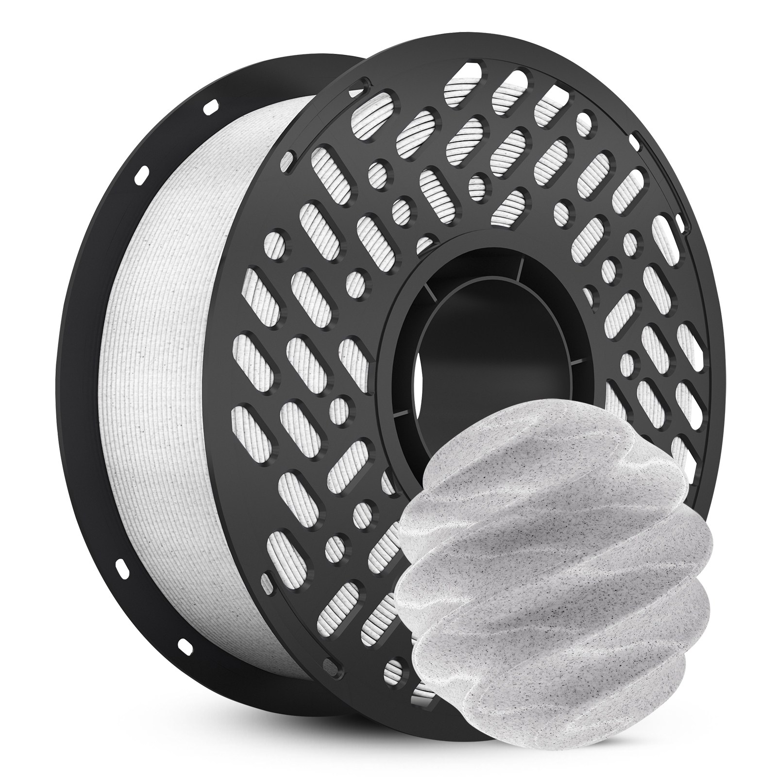 CaiLab 고강도 고탄성 PLA+ 3D 프린터 필라멘트 1.75mm 노즐 막힘 없는 선경 안정성 1kg, 대리석 흰색, (PLA) 21,800원