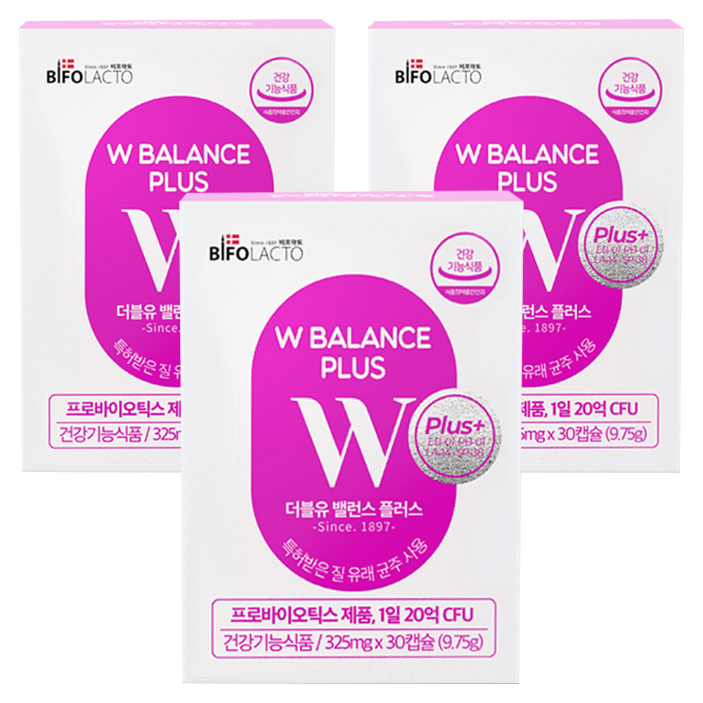 비포락토 더블유 밸런스 플러스, 3개, 30정 99,900원