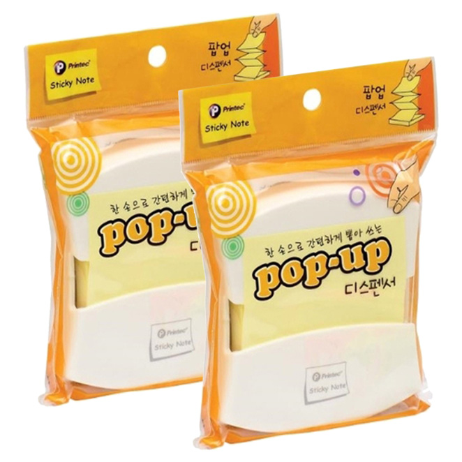 프린텍 디스펜서형 팝업 스티키노트 76x76mm 리필형1 7,200원