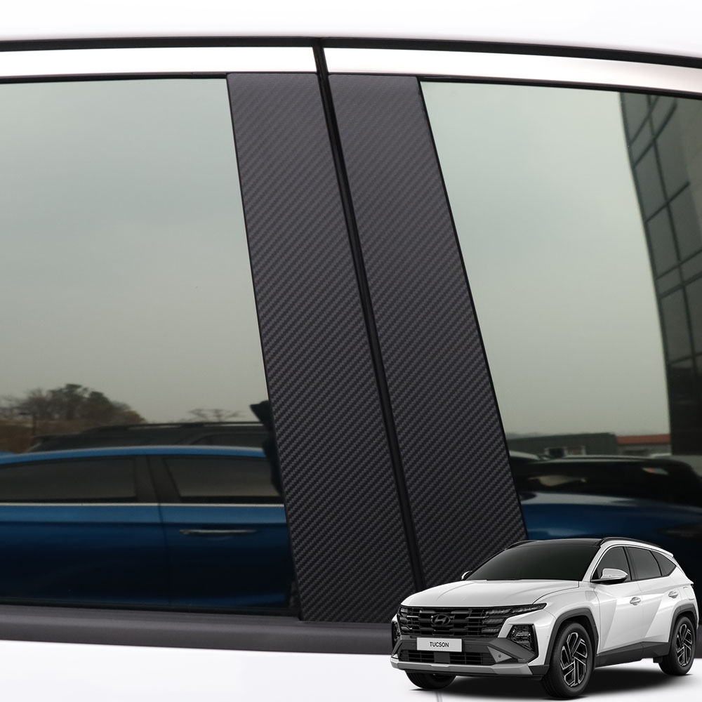 영카클럽 2024 더뉴 투싼 NX4 페이스리프트 호환 B필러 기둥 데칼 스티커 차량 스크래치 방지 용품, 유광실버카본, 1개 505,000원