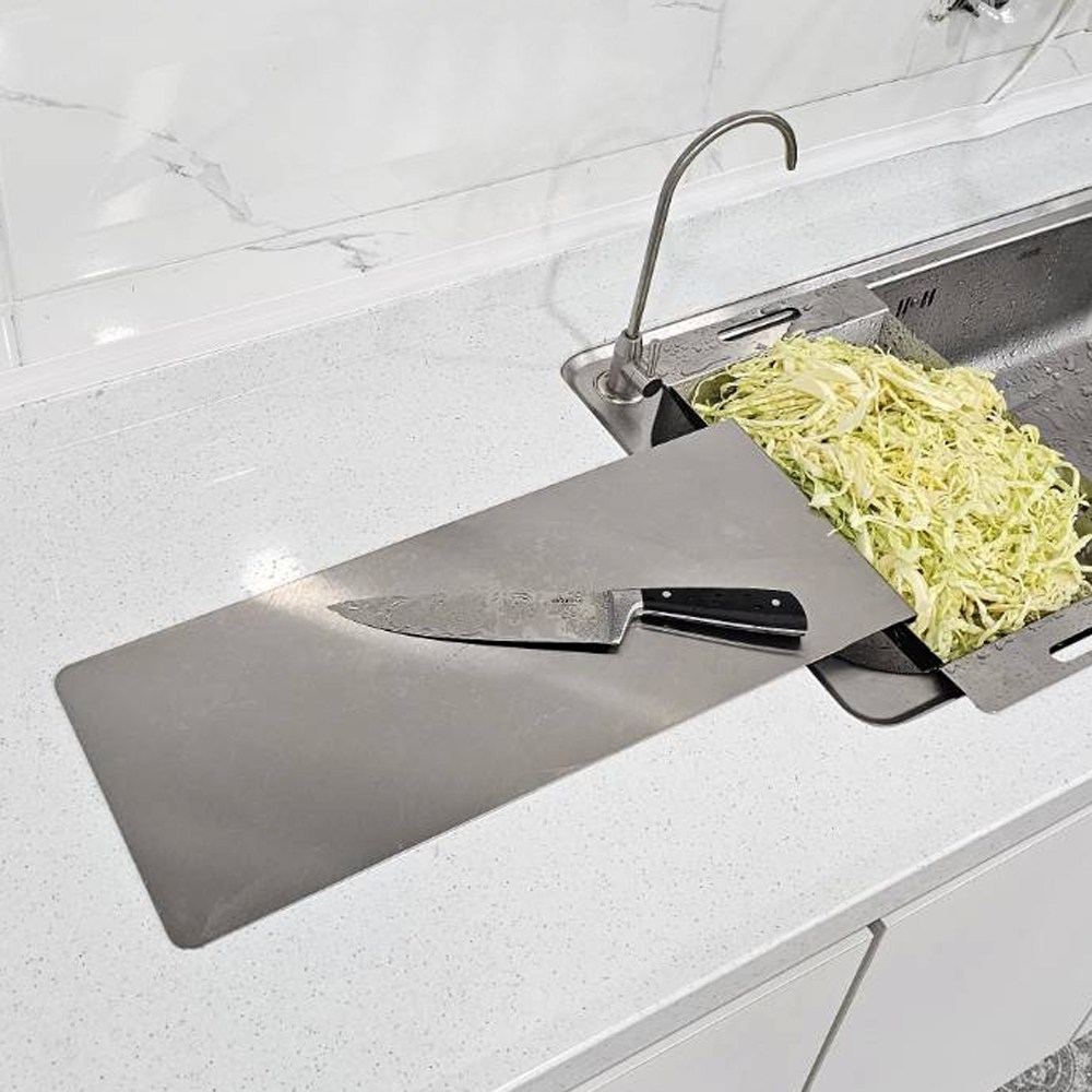 테르헨 316 스테인레스 도마 ㄱ 절곡형 23x52cm, 개수대용 72,600원