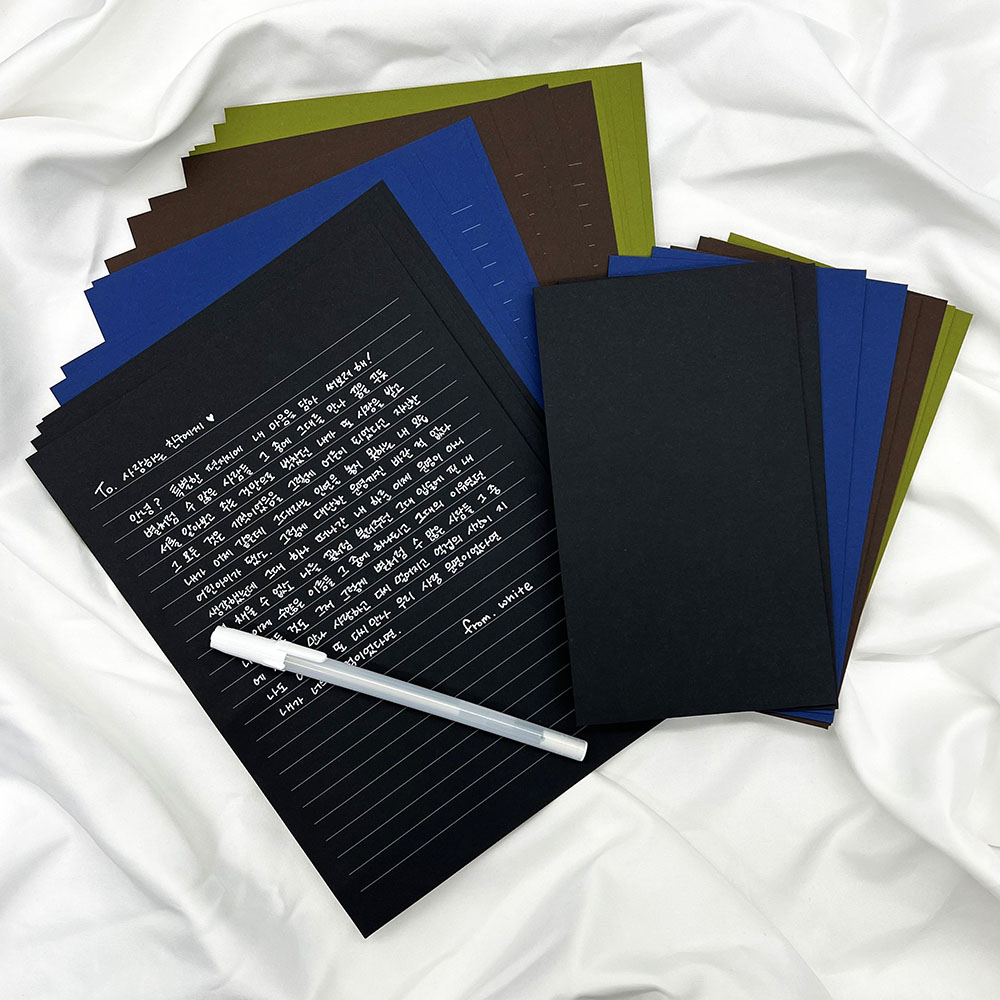 프롬화이트 / 화이트젤펜 + 4종 고급 편지지세트 1set DAILY BRIDGE 8,590원