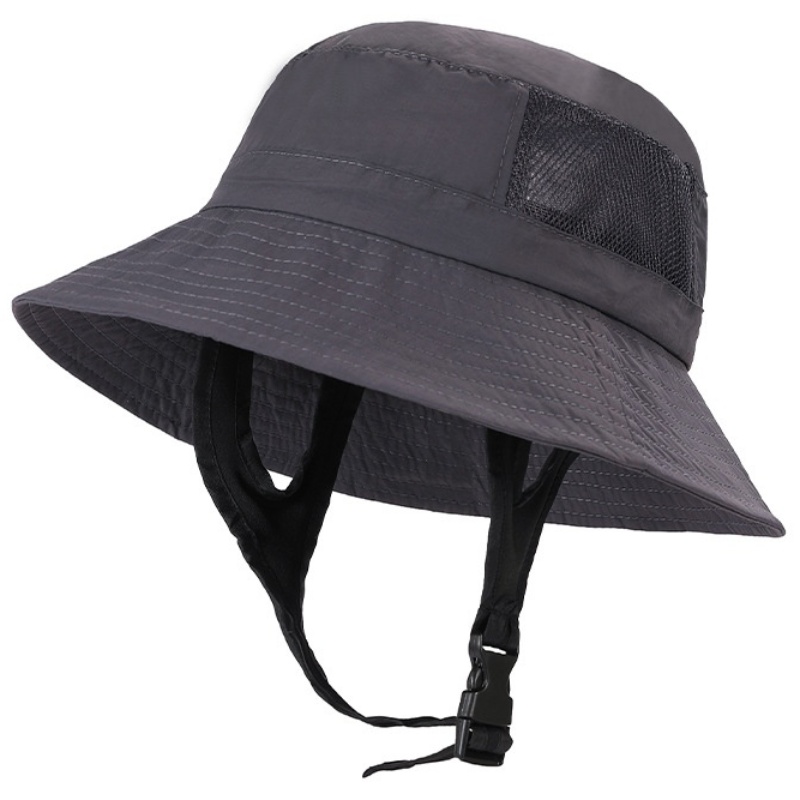 [UV 자외선차단] 주니로와 끈달린 서핑모자 물놀이모자 버킷햇, 차콜 16,800원