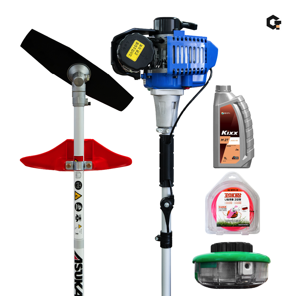 정품 신형 미쓰비시 메이키 LPG 부탄 가스 예초기 견착식 제초기 (이도날+나일론커터+엔진오일+20m국산나일론줄 포함) 374,000원