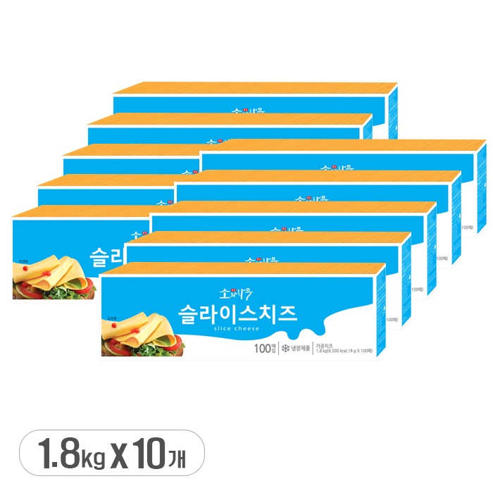 동원 [무료배송]X10개,동원 소와나무 체다슬라이스1.8Kg (100장X10) 189,870원