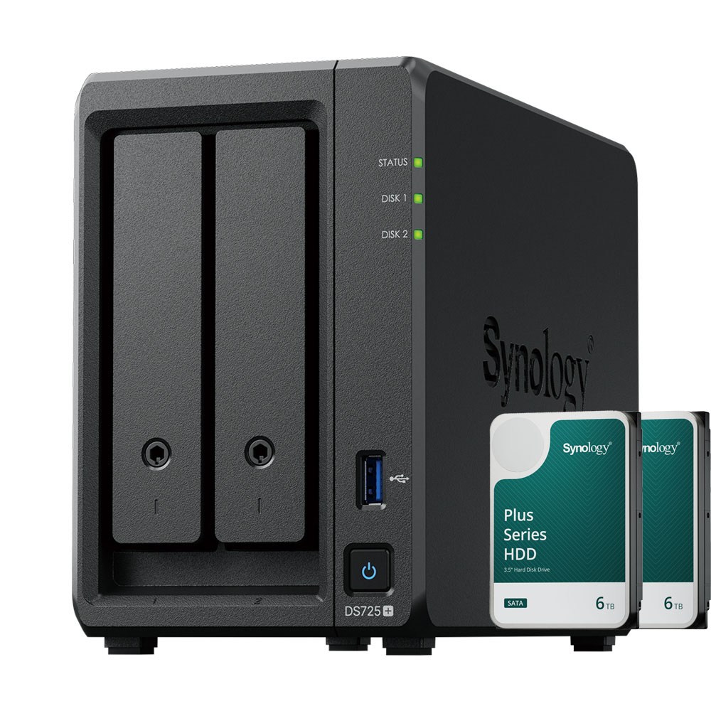 시놀로지 2베이 디스크스테이션 DS725+ 6TB HDD 2개 포함 HAT3300-6T 1,818,000원