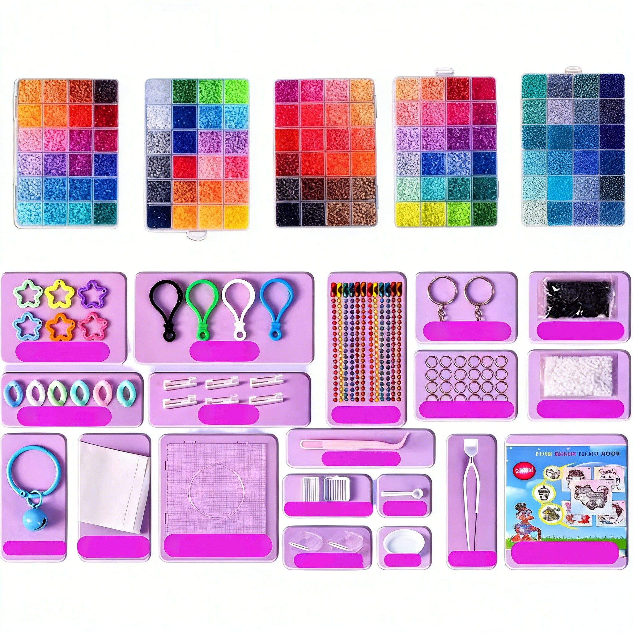 Kismetic 컬러비즈 펄러비즈 열쇠고리 컬러비즈집게 29,000원