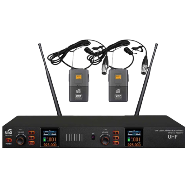 GNS OWS-902BB 2채널 무선 핀마이크 강의용 행사용 공연용마이크 330,000원