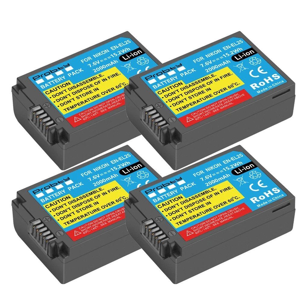 Z50 Z30 ZFC 카메라 ENEL25 MH-32 또는 LED 채널 충전기 용 새 7.6V 2000mAh EN-EL25 충전식 배터리 149,200원