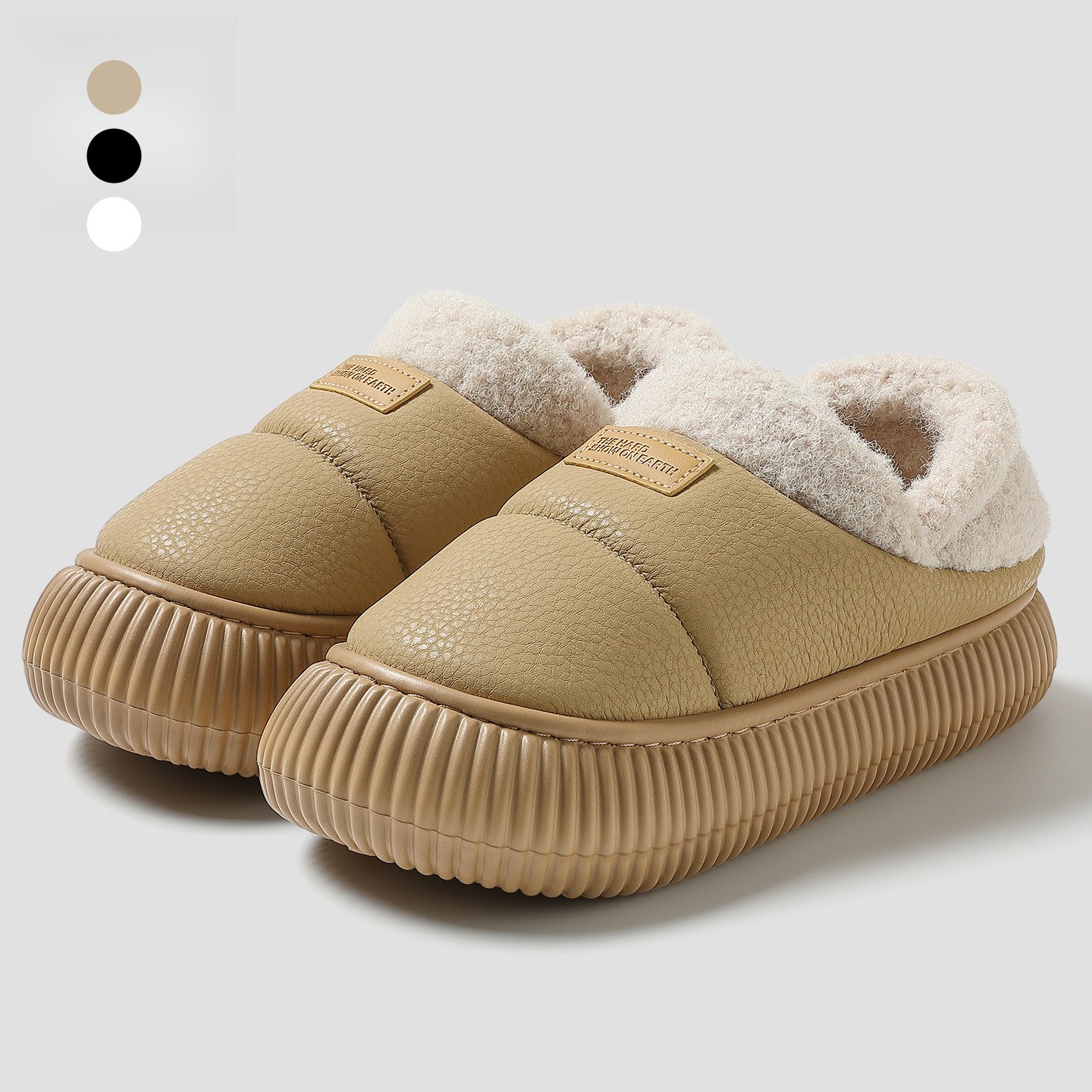 Lofei 겨울 보아퍼 레이스업 방수 뮬슬리퍼 실내외겸용 MX06 17,900원