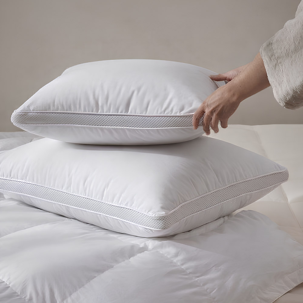 휴가드 통세탁 마이크로필에버 더블라인 3D 입체형 에어매쉬 베개, 1개, 화이트 11,900원