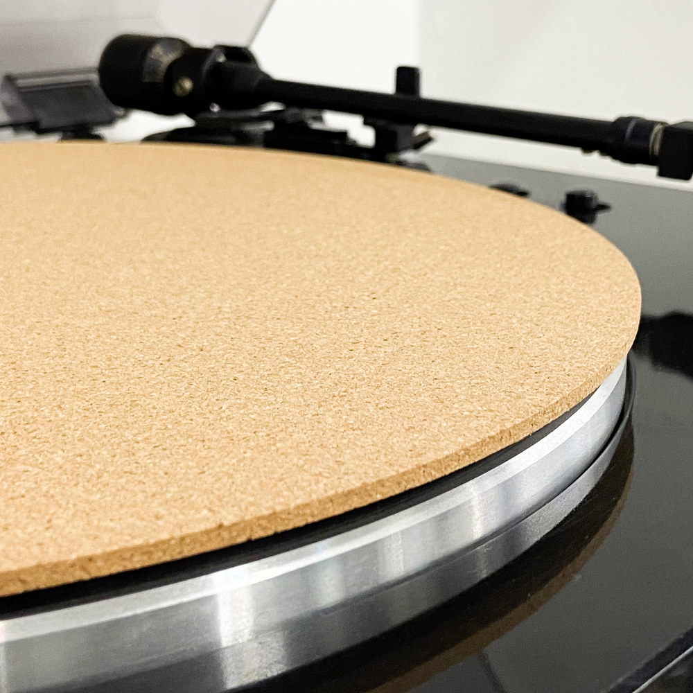 턴테이블 소프트 코르크 LP 슬립 플래터 매트, 정전기 방지 슬립매트, 12 인치 비닐 레코드, 미끄럼 충격 핫, 3mm 16,300원