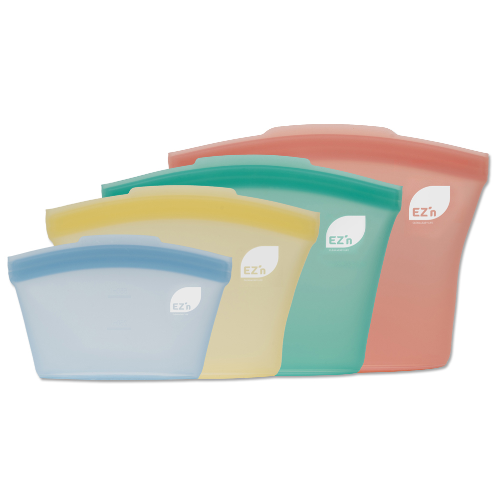 EZn이지엔 실리콘 지퍼백 4종 세트, 혼합, 1개, 1세트 53,990원