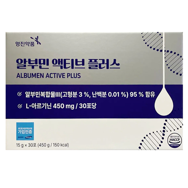 영진약품 알부민 액티브 플러스 15g 30포 2박스(60포), 30 94,100원