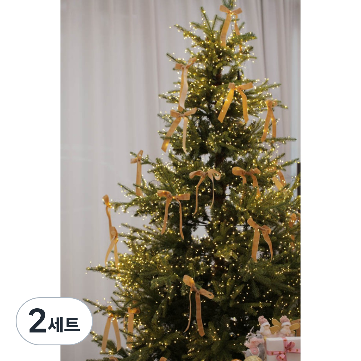 리본빌 크리스마스 트리 벨벳 리본 장식, 리본 오너먼트 세트 국내생산 25,980원