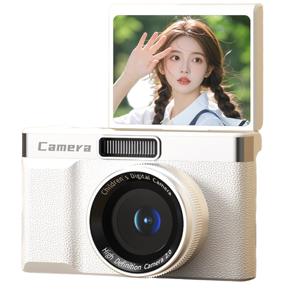 180도 회전 화면 빈티지 디지털 카메라 휴대용 소형 감성 인생 여행용, Z006-64GB(화이트) 48,800원