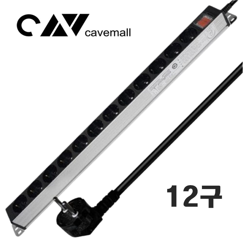 현대일렉트릭 2800W 16A 알루미늄 멀티탭 서버탭 사무용 가정용 고용량 멀티 콘센트, 2.5m, 1개, 블랙실버 43,100원