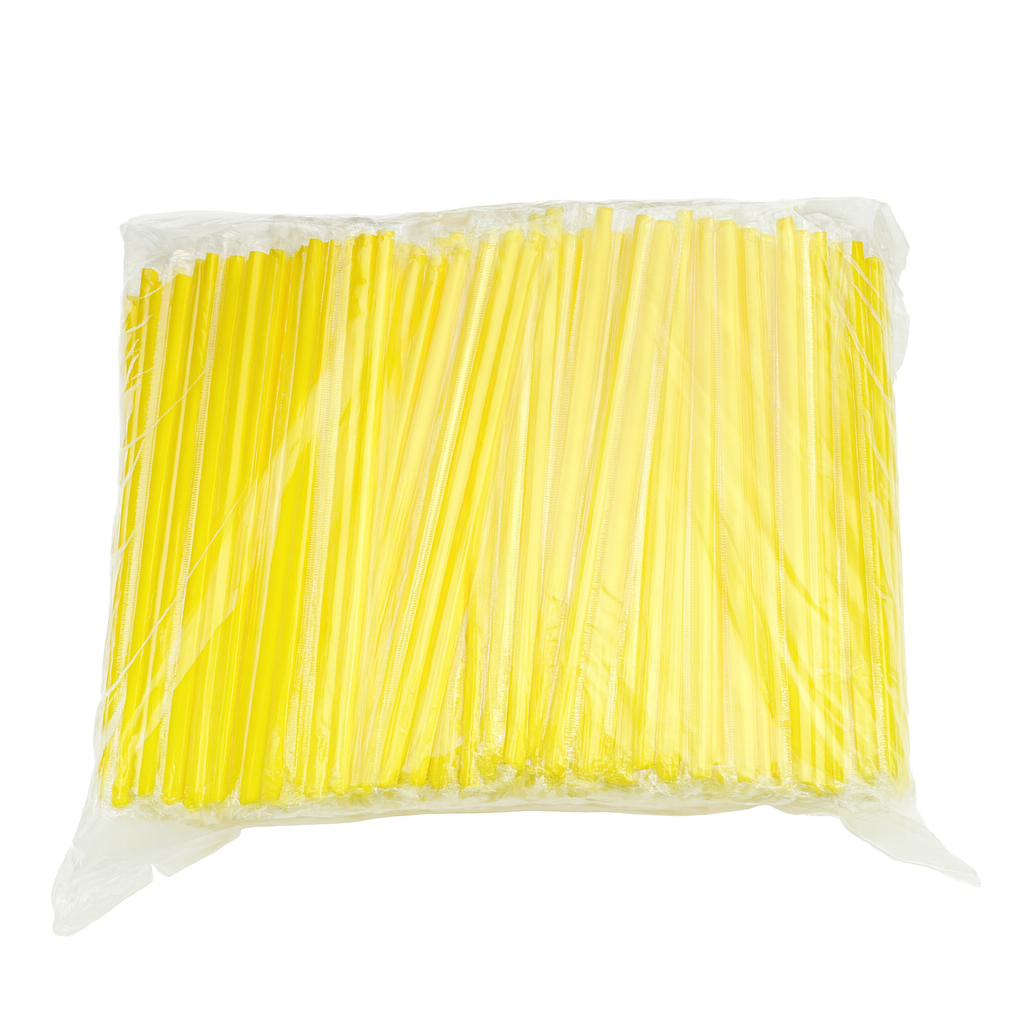 제이디팩 일자 빨대 7*250mm 노랑 개별포장 500개입, 20세트, 500개입 140,000원