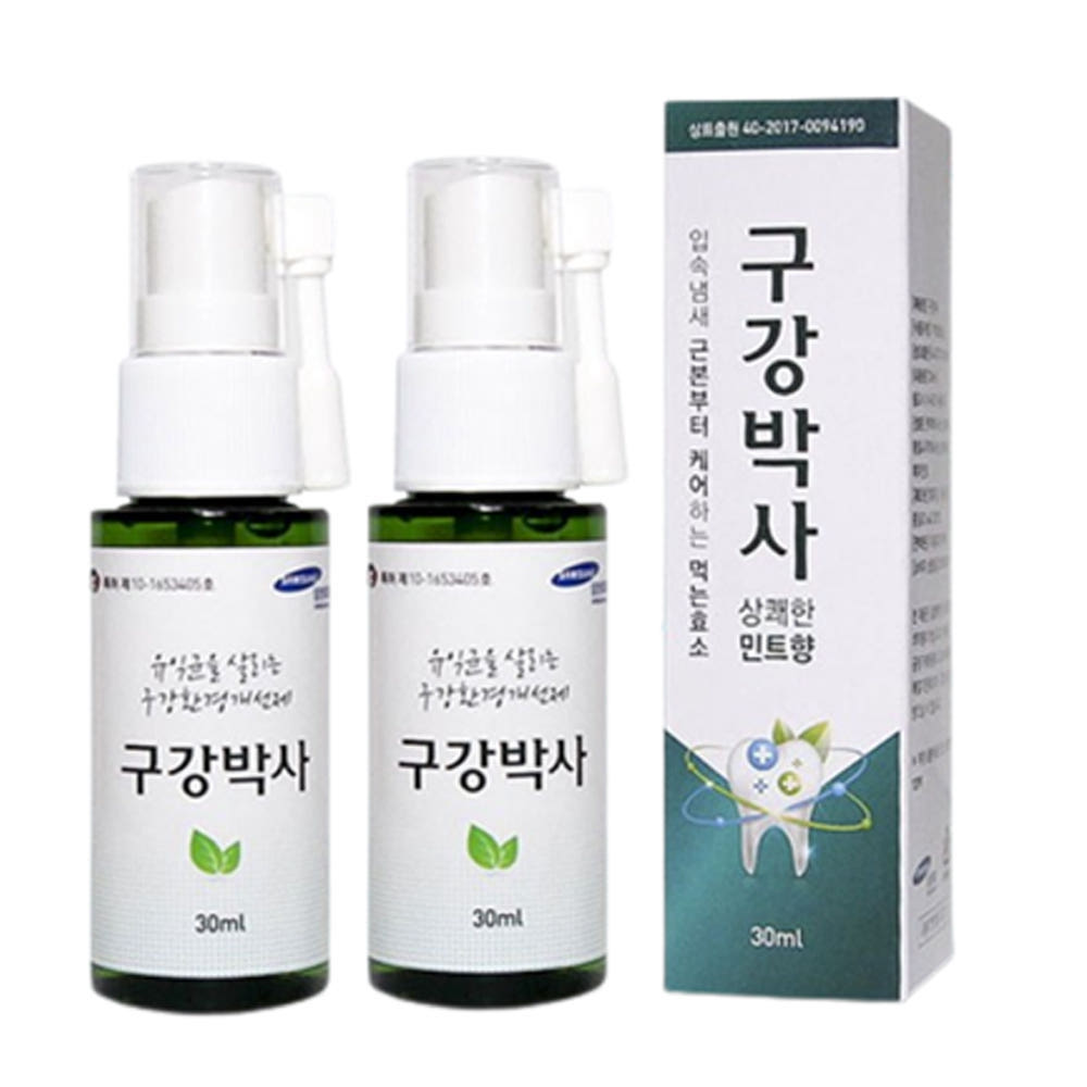 [특허] 구강박사 생효소 입냄새제거 구강스프레이 뿌리는 구강청결제 마우스스프레이 아토피인증 발효증류원액 천연 가글, 2개, 30ml 28,790원
