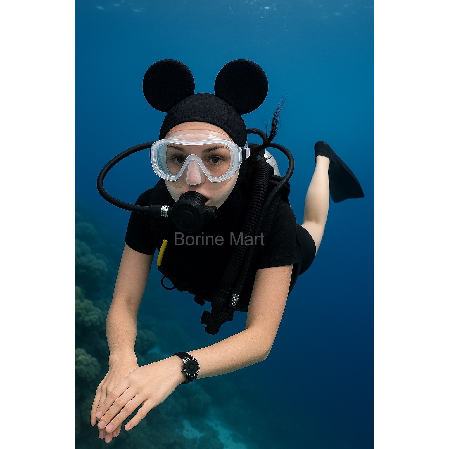 보리네마트 (자체제작) 귀여운 동글귀 다이빙 후드 네오프렌 프리다이빙 모자 스노클링 잠수 서핑 수영 헤어밴드 24,900원