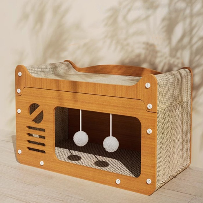 고양이 숨숨집 대형 2단 스크래처 보드 볼 장난감 하우스 15,500원