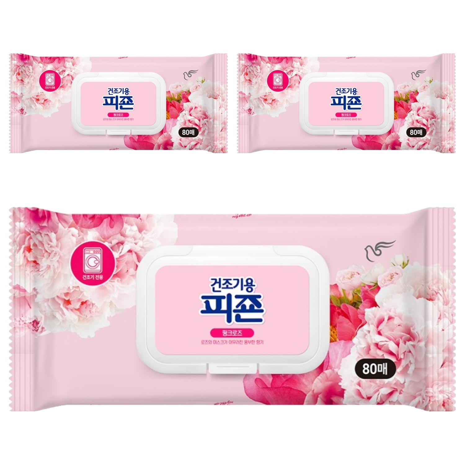 피죤 건조기용 오리지널 시트 섬유유연제 핑크로즈 본품 20,600원