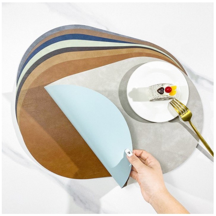 폴엠버스 양면 가죽형 테이블매트 3개set, 3개, free, 민트 17,200원