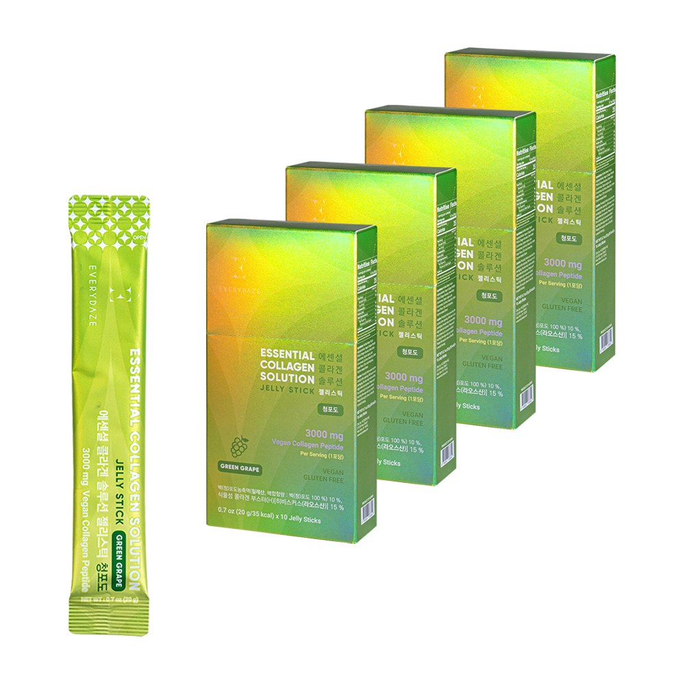 에브리데이즈 비건 식물성 저분자 콜라겐 젤리스틱 청포도, 20g, 4박스 58,200원
