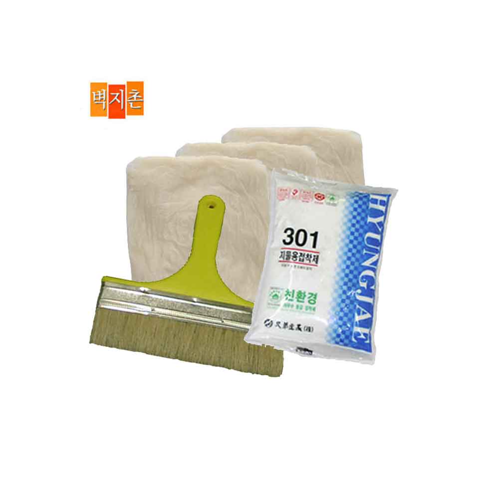 벽지촌 밀가루풀 본드 풀솔 셀프 벽지 도배 부자재 (광폭 실크 1롤용 기본셋트) 14,000원