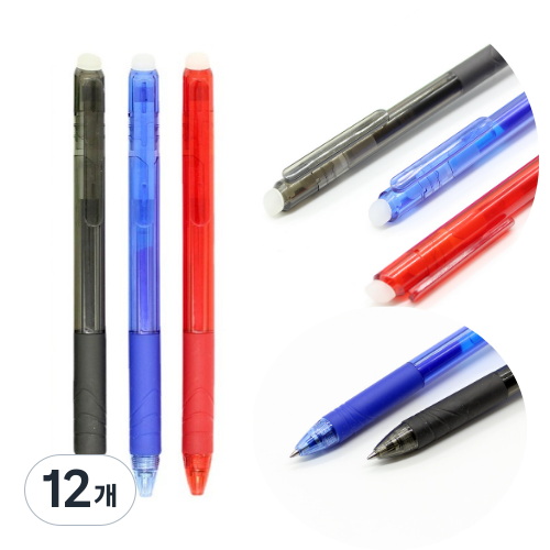감성채움 지워지는 볼펜 0.5mm 프릭션 부드러운 필기구, 12개, 0.5mm 레드 지워지는볼펜 16,950원