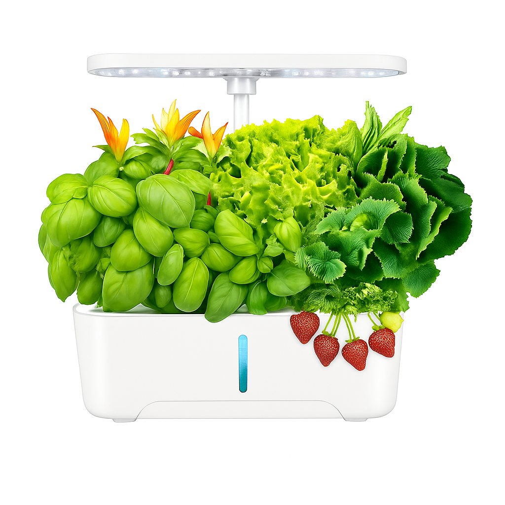 로미그린 스마트한 식물재배기 스마트팜 가정용 식물키우기 미니 시티팜 실내 수경 재배기, 6홀 화이트 144,000원