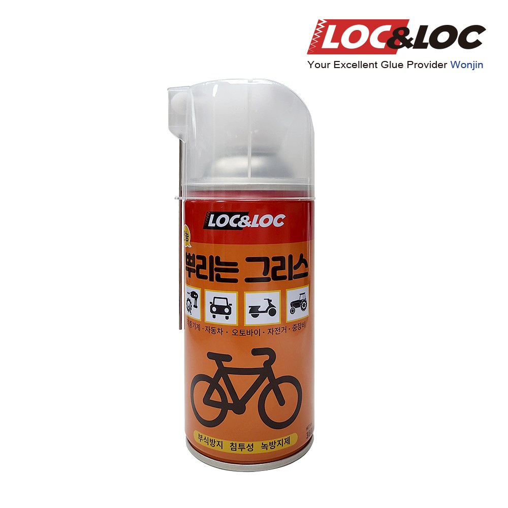 록앤록 만능 뿌리는 그리스 360ml 윤활유 부식방지 침투성 녹방지 스프레이 마모줄임 마찰줄임 1,800원