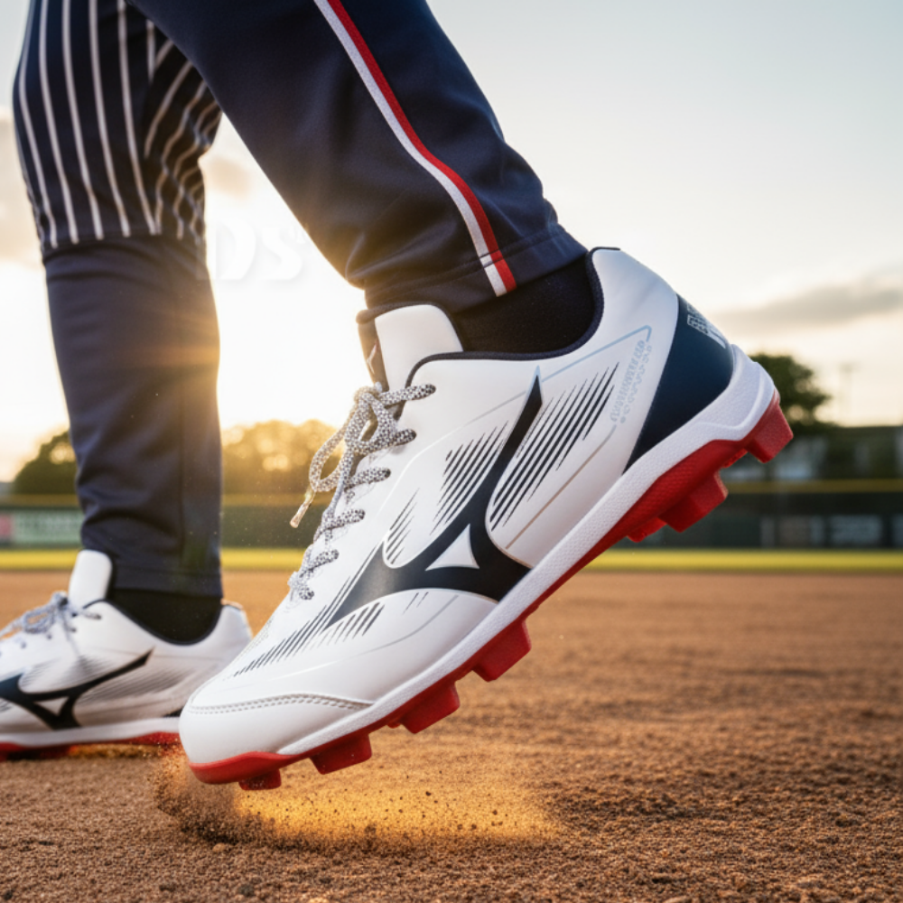 미즈노 포인트 인조잔디화 야구화 스파이크 야드 신발 운동화 트레이닝 훈련 화이트 네이비 레드 89,900원
