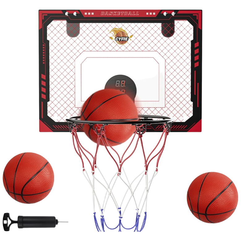 CYFIE 문걸이 벽걸이 농구대 세트 어린이 실내 스포츠 벽 부착 흔적 없음 공 펌프 포함 청소년 농구대 선물 농구 완구 장난감 36,210원
