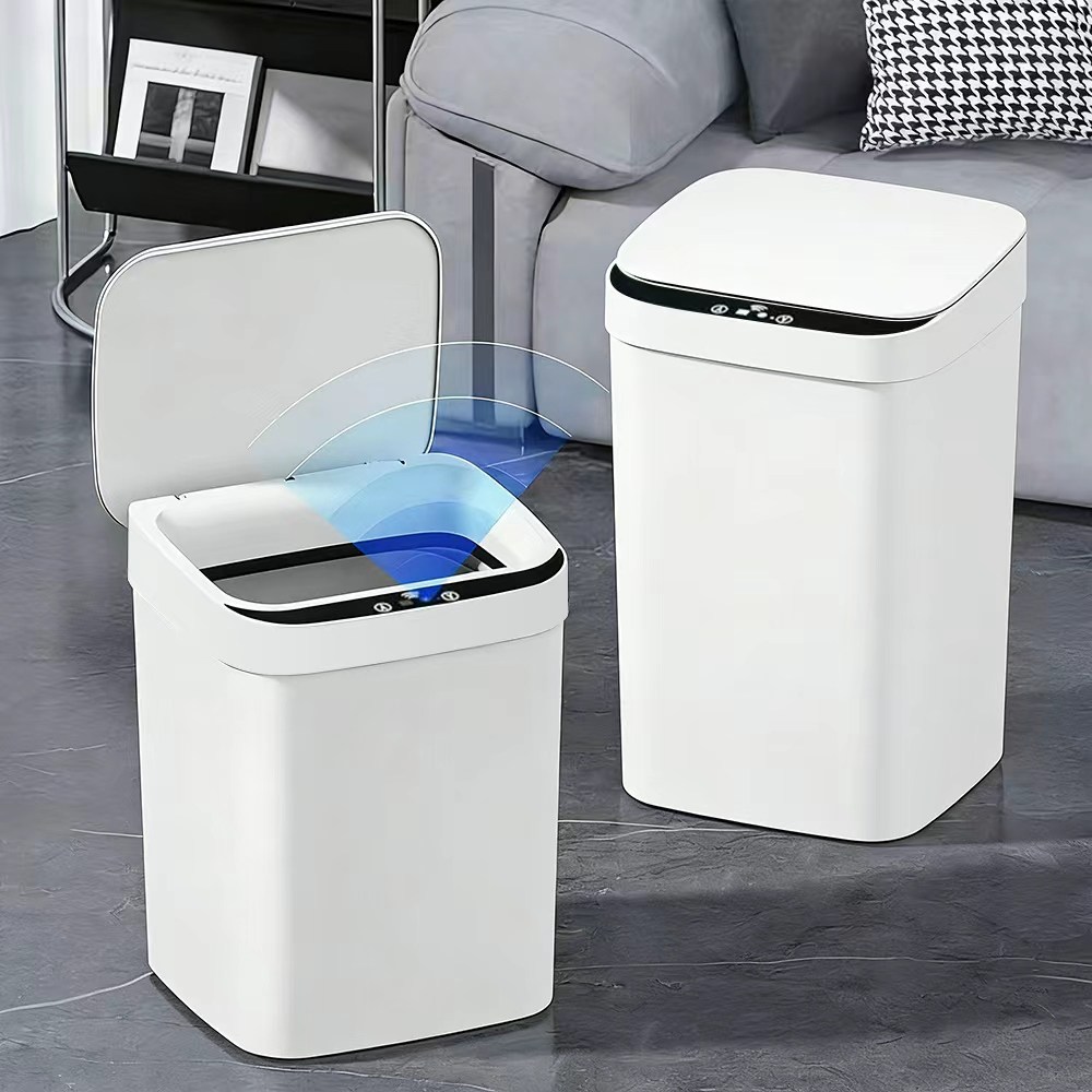 [1+1 17L+20L]자동 센서 쓰레기통 화장실 쓰레기통 기저귀 냄새차단 휴지통, 흰색 23,990원