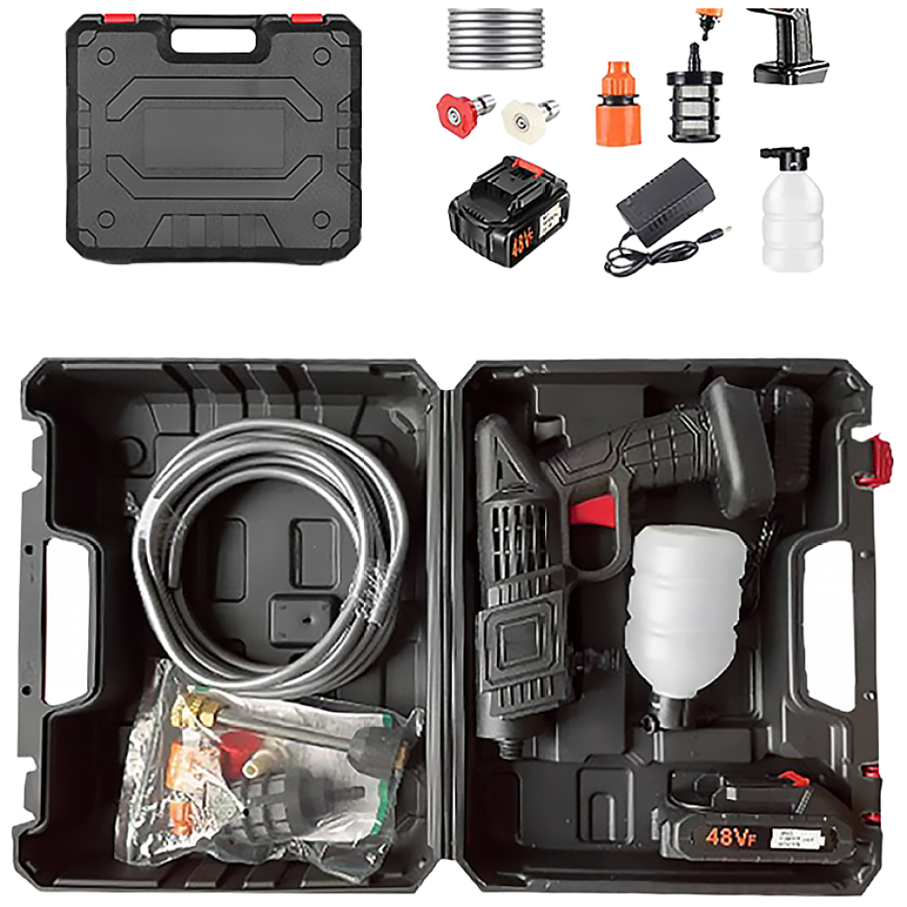 [디케이] 무선 세차건 휴대용 고압세척기 충전식 차량세척기 가정용 휴대용 충전식 세차기 배터리 포함, 1세트 29,900원