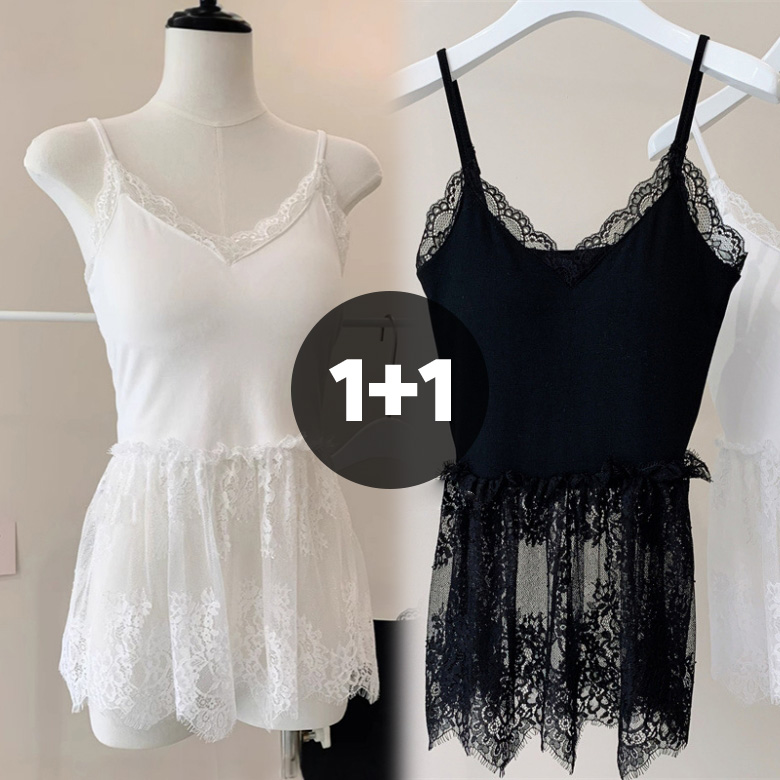 여성 레이어드 레이스 끈나시티 2종 18,900원