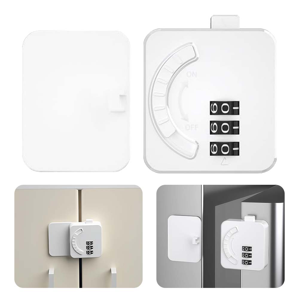 루베이 내구성 무타공 유아안전 잠금장치 이중 보호 시스템 비밀번호 리셋 가능 서랍/냉장고/수납장/창문, 평면 잠금 장치, 1개 9,900원