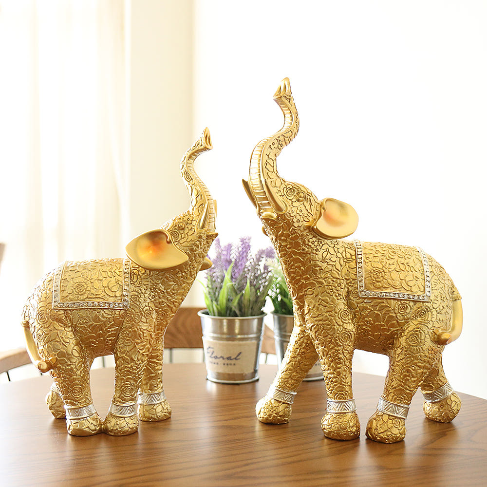 골드디자인 돈들어오는 골드 코끼리 풍수 인테리어 장식품 집들이선물 개업선물 59,000원