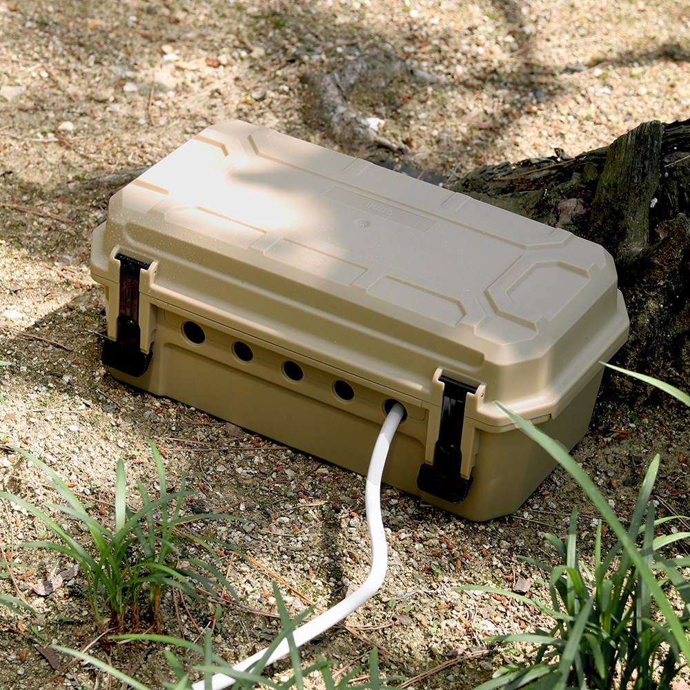 아이정 멀티탭 방수 케이스 캠핑 전기 수납 정리함, 1개, 베이지 33,900원