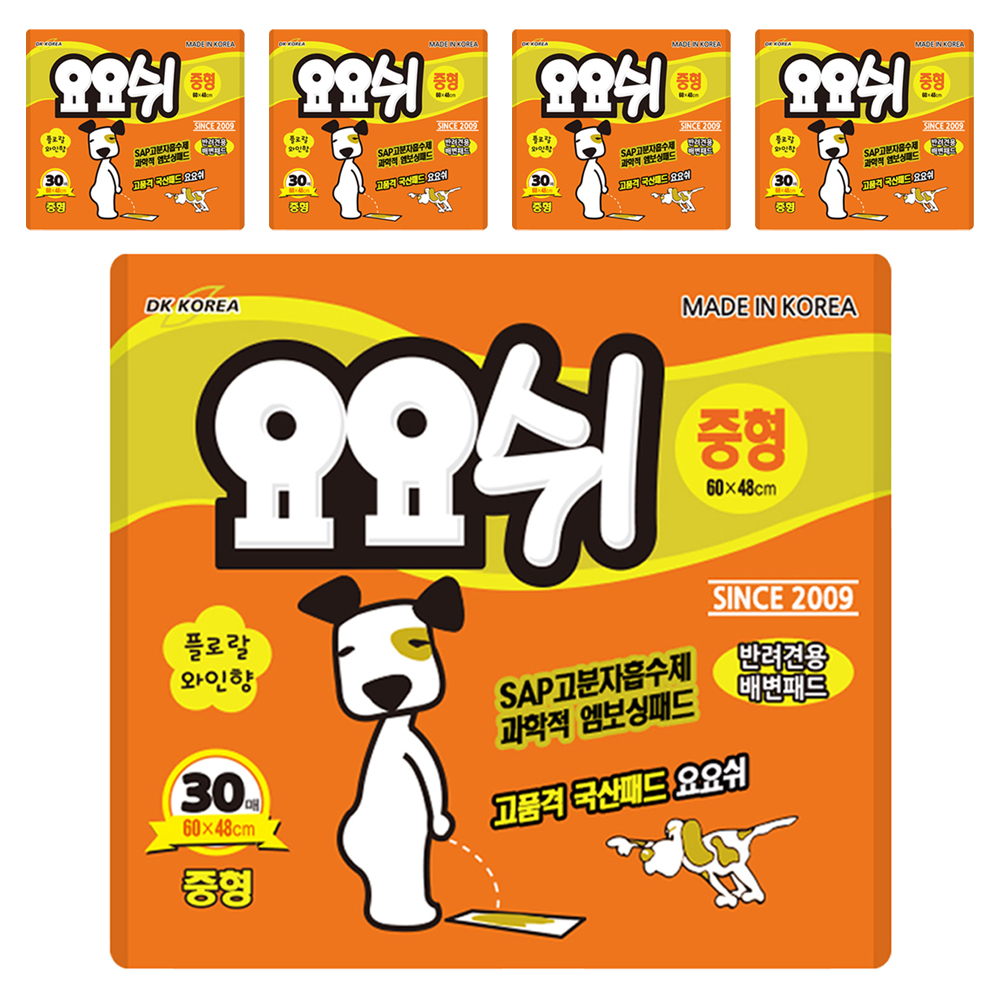 요요쉬 애견 배변패드 플로럴와인향, 30개입, 5개 55,370원