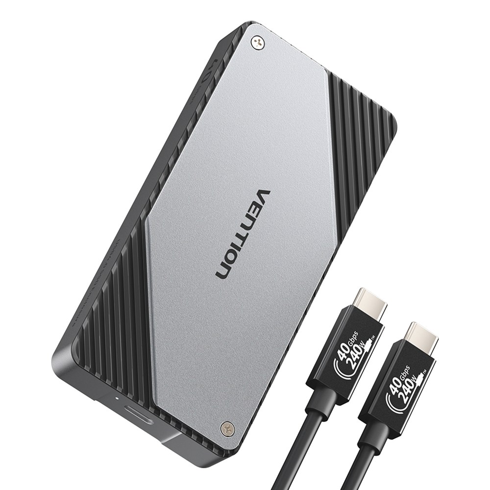벤션 40Gbps M.2 NVMe SSD 인클로저 외장 케이스 스마트 냉각 쿨링 팬 장착 썬더볼트 5/4/3 USB4 지원, 1개, KPZH0 129,000원