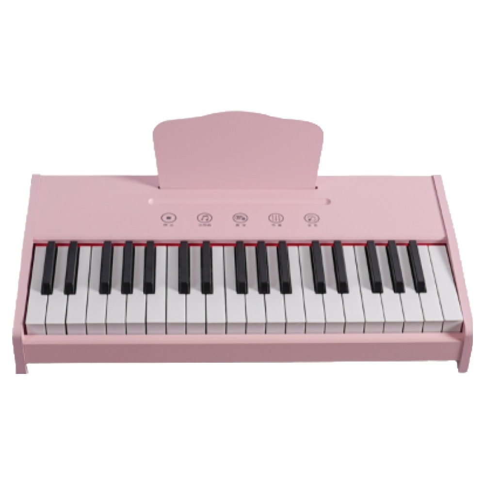 솔시레 스마트 조명 미니 피아노 전자 무선 마이크 37건반 3옥타브 디지털 키보드 건반 휴대용, 1개, 핑크, 37키 조명버전 95,000원